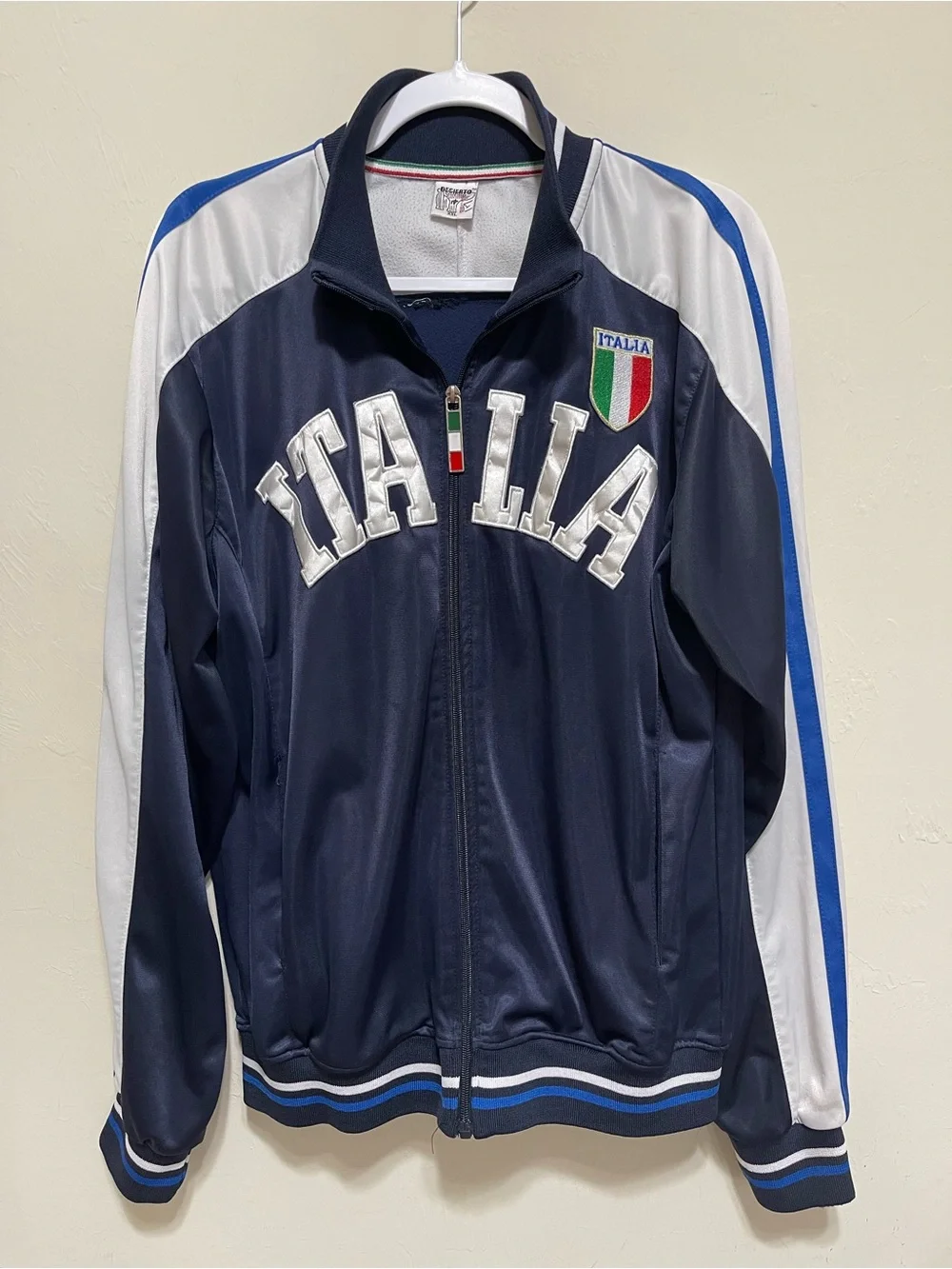 ITALIA Desierto Track Jacket Zip Up Soccer Futbol Crest Logo 90s Y2K Men XXL